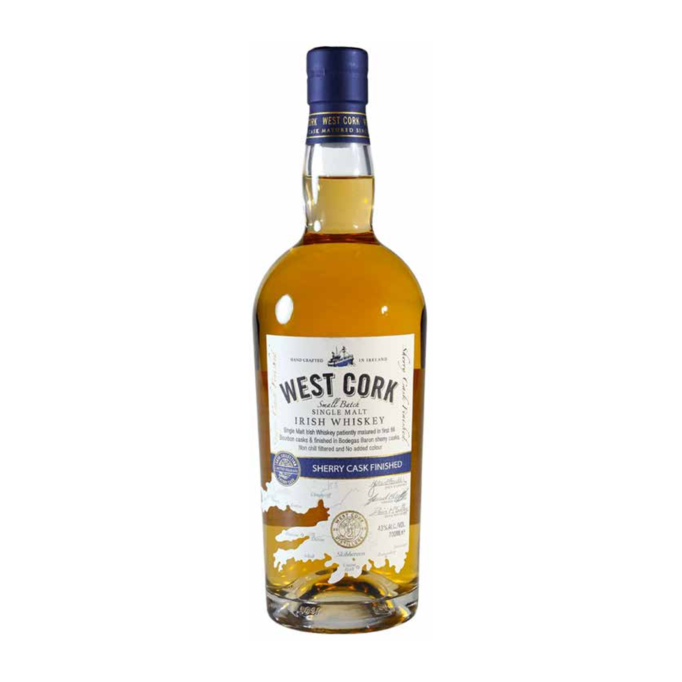 WEST CORK SMALL BATCH SHERRY CASK SINGLE MALT 70CL 43%