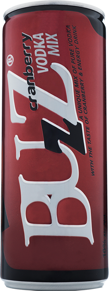 BUZZ Can 10.2% 250ML Cranberry Vodka Mix