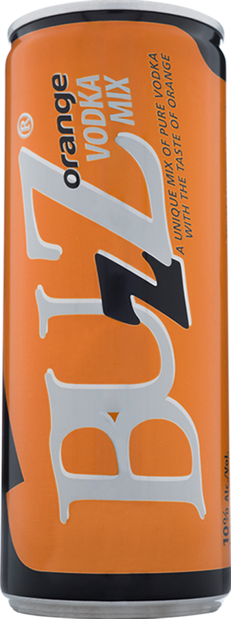 BUZZ Can 10.2% 250ML Orange Vodka Mix